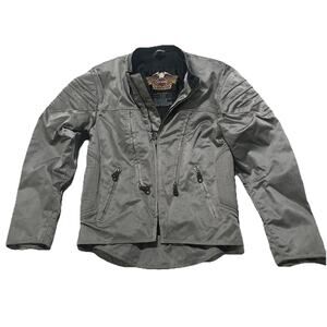 Harley Davidson Motorcycle Jacket Women’s Extra Small Silver With Stitched HD